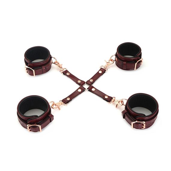 Кожаная крестовина Liebe Seele Wine Red Hogtie sexstyle | Зображення 1