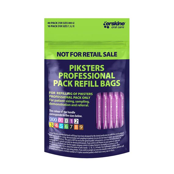 Міжзубні йоржики Piksters Refill Professional, № 1 (діаметр 0.7) фіолетові, м’яка упаковка, 40 шт