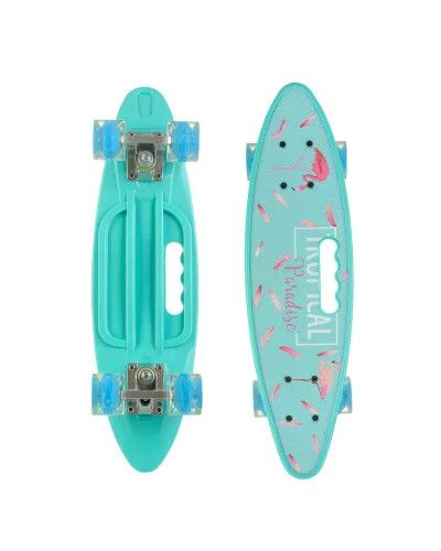 Пенниборд со светящейся доской • Детский и подростковый penny board со светящимися колесами для прогулок и активного катания | Зображення 4