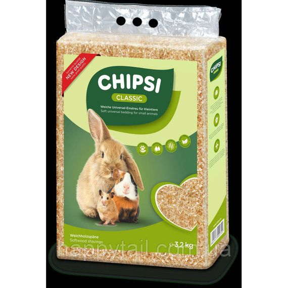 Наповнювач Chipsi для гризунів Класік гігієнічний тирса 60 л/3,2 кг | Зображення 1