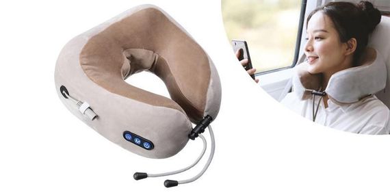 Массажная подушка для шеи U-shaped massage pillow | Зображення 1