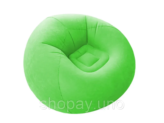 Надувное кресло-пуф Inflatable Sofa / Надувное кресло-мешок 110×110×85 см Зеленый | Зображення 4