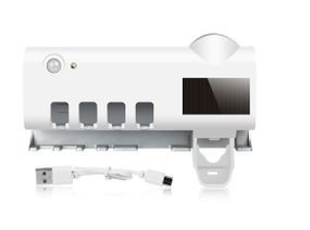 Автоматичний дозатор - диспенсер зубної пасти Toothbrush sterilizer / УФ-стерилізатор / Тримач зубних щіток / Органайзер для