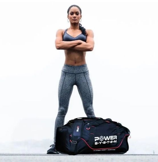 Спортивна сумка Power System PS-7010 Gym Bag Magna 65 л Blak/Red (7010BR-4) | Зображення 1