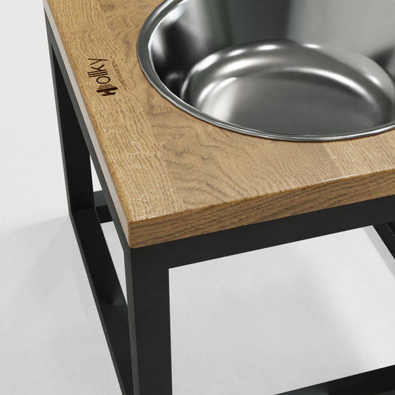 Миска на подставке для больших собак Hollky Base Solo XL (1 × 1,8 л) Solo XL-262620-GRNT | Зображення 6