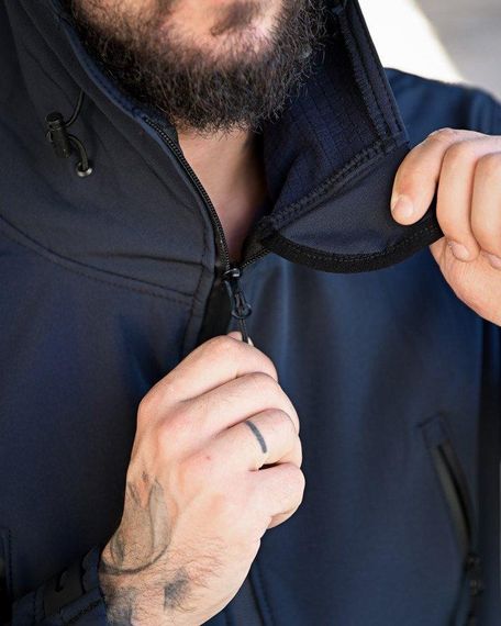 Тактическая куртка Soft Shel синий ВТ6474 | Зображення 6