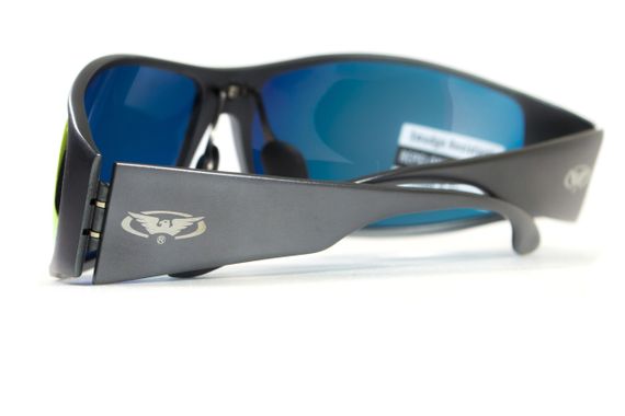 Окуляри захисні Global Vision BAD-ASS-1 GunMetal (G-Tech™ red) дзеркальні червоні в темній металевій оправі | Зображення 1