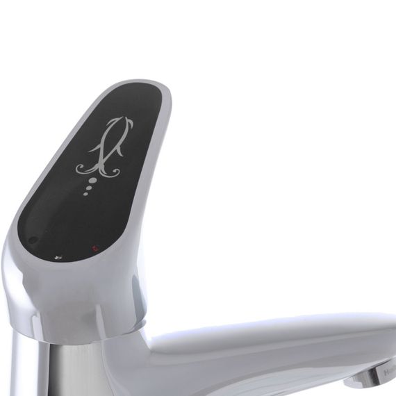 Смеситель для умывальника Haiba Magic 001 с черной ручкой (HB0661) | Зображення 1