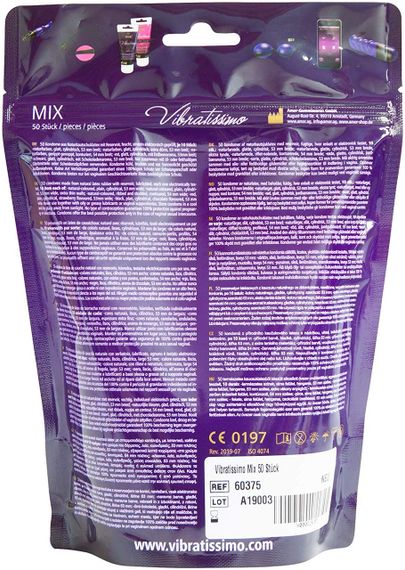 Презервативи - Vibratissimo Mix, 50 шт. Sex Aura | Зображення 3