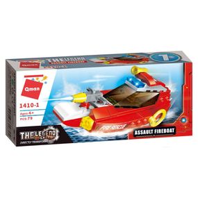 Конструктор Qman 1410-1-8 Пожежна техніка, 79 дет  (Assault Fireboat)