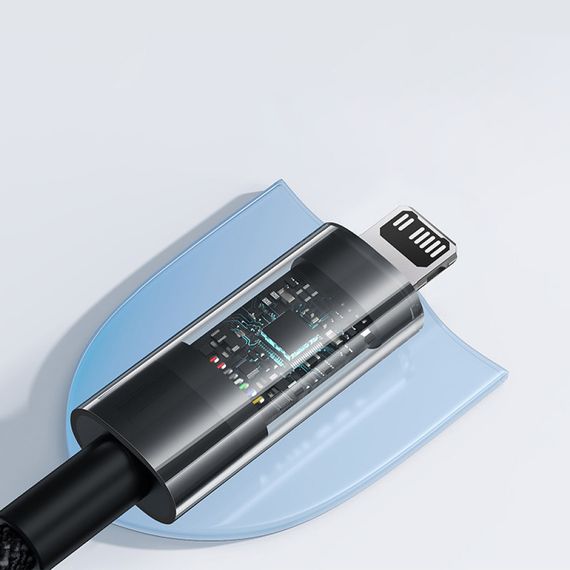 Дата кабель Baseus Gem Fast Charging Type-C to Lightning 20W (1m) (P10373001) Cluster Black | Зображення 1