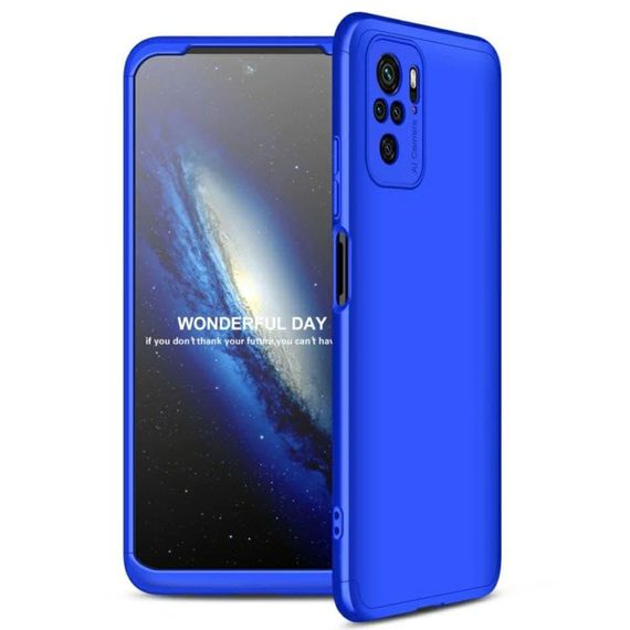Чохол GKK 360 градусів для Xiaomi Redmi Note 10 4G / 10S / Poco M5s колір Синій