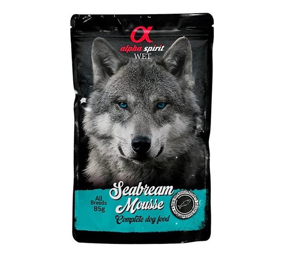 Вологий корм із дорадо для собак Alpha Spirit Sea Bream Mousse, 85 гр
