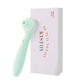 Вакуумный стимулятор с вибратором KISSTOY Polly Max Cyan Sex Aura