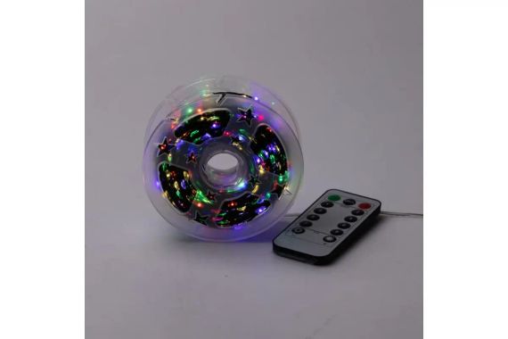 Гирлянда Роса 200 м МУЛЬТИК – зеленая нить, пульт, 8 режимов | Зображення 1