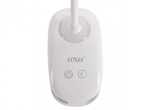Настільний акумуляторний світлодіодний світильник Luxel TLC-04W, 6 Вт, прищіпка, USB, нічник, білий | Зображення 1