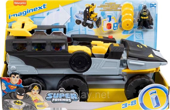 Бетмобіль-трансформер танк Бетмена зі світлом і звуками Оригінал Fisher-Price Batman Transforming Bat-Tank