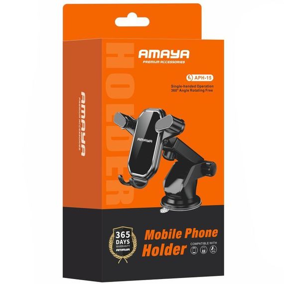 Автотримач Amaya APH-15 (center console) Black | Зображення 1