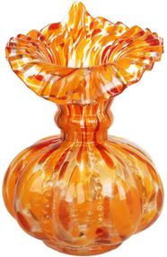 Скляна ваза ручної роботи Lime Fiore: Mandarin Glow, 22 см