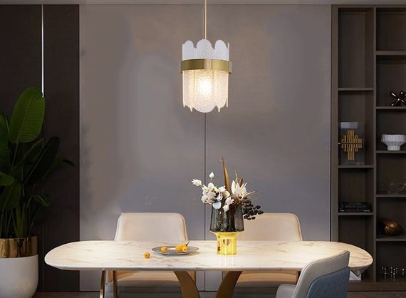 Люстра стельова на 5 лампочок 27401 Латунь 35-70х20х20 см. | Зображення 4