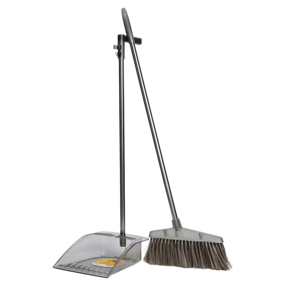 Комплект для прибирання віник (щітка) та совок з довгою ручкою 25×25×95 (см) набір віник та совок Зелений HP-35015-7GR | Зображення 3