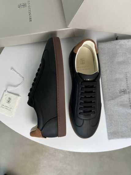 Кросівки Brunello Cucinelli Classic Dark black чорні ob432 | Зображення 2