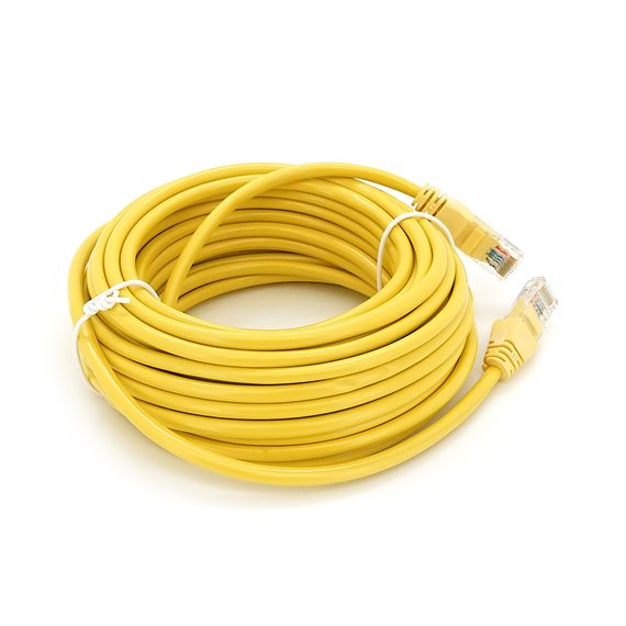 Патч-корд литий RITAR, UTP, RJ45, Cat.5e, 10m, жовтий, Cu (мідь) Q300 | Зображення 1