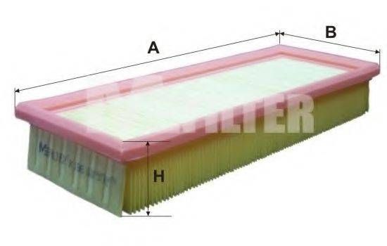 Фільтр повітряний FIAT Duna, Uno, Fiorino(вир-во M-Filter) MFILTER K196 на FIAT UNO (146A/E)