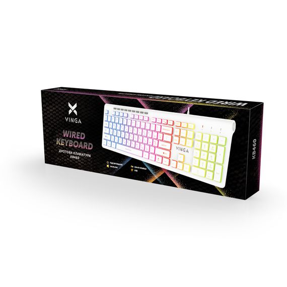 Клавіатура Vinga KB-460 White | Зображення 3