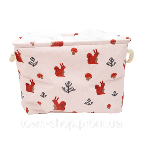 Корзина из хлопка Bambi CLR619  корзинки 35-25-26см Белка