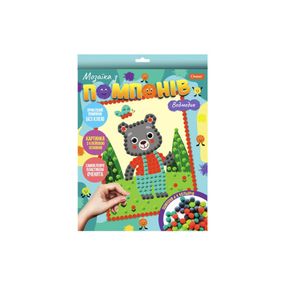 Набор для творчества мозаика из помпонов "Мишка" НТ-35-2