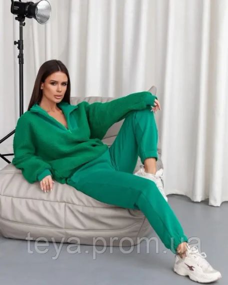 Спортивний костюм для жінок колір зелений розміри S, M, L, XL FI_009405 | Зображення 1