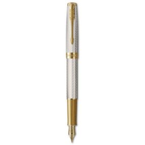 Ручка перьевая Parker SONNET 17 Silver Mistral GT  FP18 F (88 611)