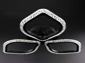 Люстра світлодіодна стельова LED світильник для квартири на стелю лед з пультом 25745 Чорний 8х57х57 см.