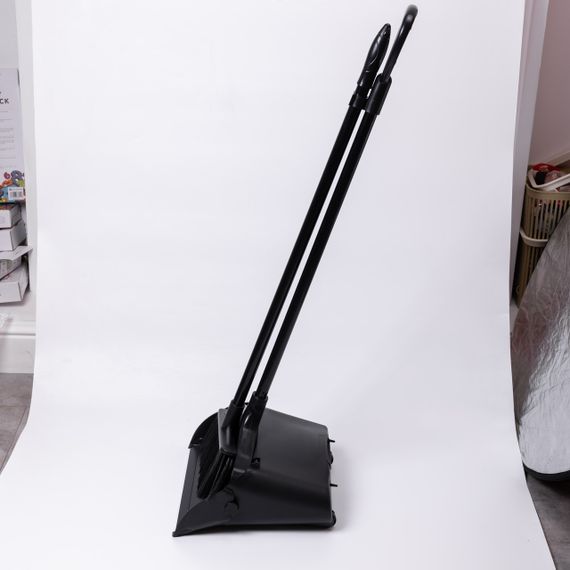 Набір віник і совок на довгій ручці для підлоги 32×29×95 (см) Чорний HP-45-2 | Зображення 1