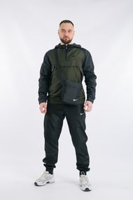Комплект чоловічий Nike: анорак "House" чорний з хакі + штани "President" чорні + барсетка чорна L (1629797353/2)