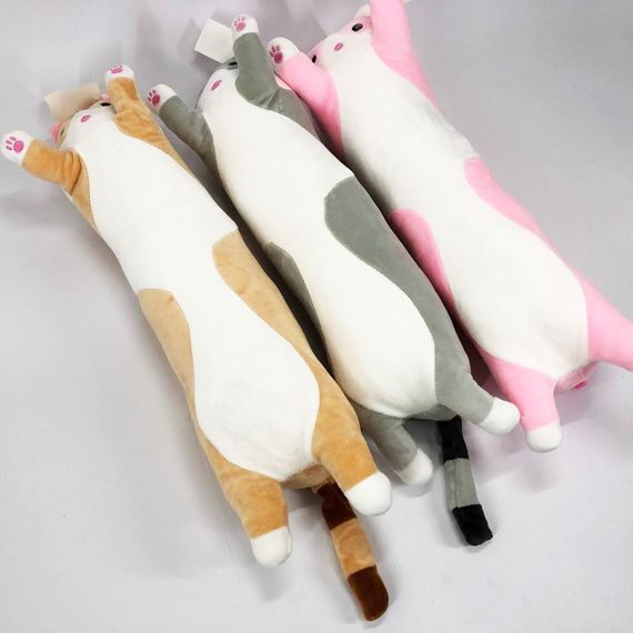 М'які іграшки тварини кіт батон 50, Кіт для сну антистрес Іграшка подушка довгий TN-90 | Зображення 3