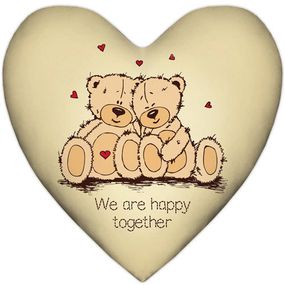 Подушка серце XXL We are happy together 57x57 см (6PS_15L097)