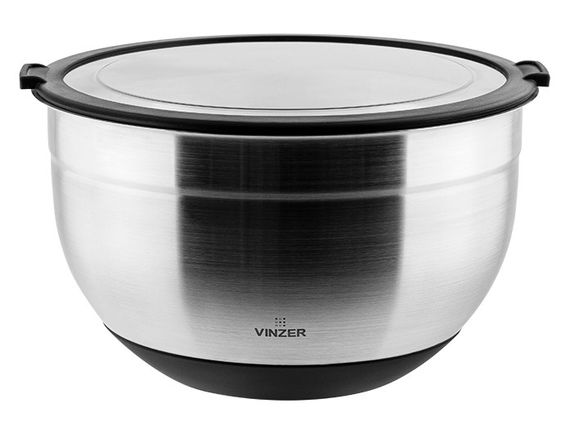 Миска з нержавіючої сталі з кришкою Vinzer (Вінзер) 4 л (50344) | Зображення 1