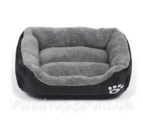 Лежанка - пуф для котів та собак Чорна M(47*35см)