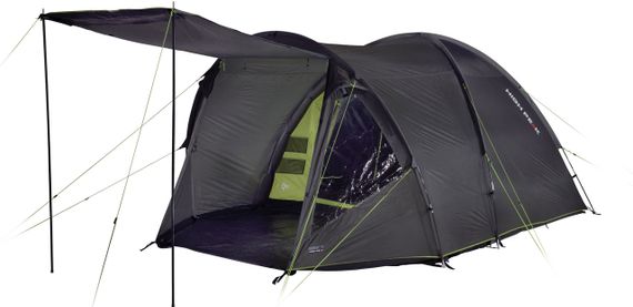 Туристичний намет пʼятимісний High Peak Samos 5 Dark Grey/Green Намет на сім'ю Великий намет для військових | Зображення 3