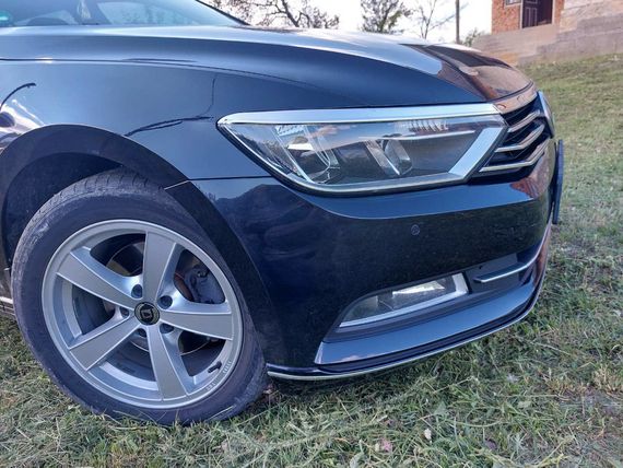 Накладка на фары и полоска (3 шт, нерж) OmsaLine - Итальянская нержавейка для Volkswagen Passat B8 2015↗ гг. | Зображення 5