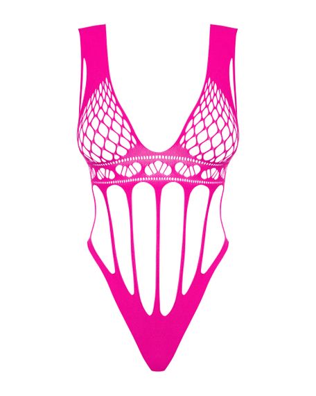 Боди-сетка Obsessive B121 Малиновый S/M/L | Зображення 4