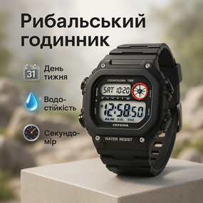 Годинник наручний електронний тактичний, Армійський годинник протиударний спортивний спорт UR-74