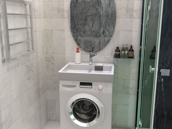 Умивальник на пральну машину акриловий Redokss San DEYMOS 60х50см | Зображення 1