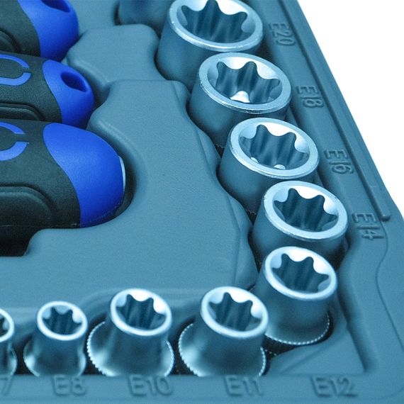 Набір інструментів професійний 1/4" і 3/8" і 1/2" 151 од. Haisser BLACK 70257 | Зображення 3