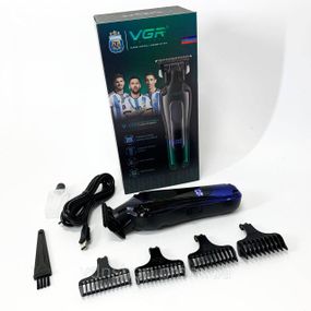 Електробритва для стрижки голови VGR, Машинка для стрижки з безліччю насадок Набір машинок AK-16