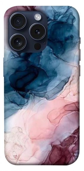 Чохол з картинкою Рожево-блакитні розводи для Apple iPhone 15 Pro (6.1")