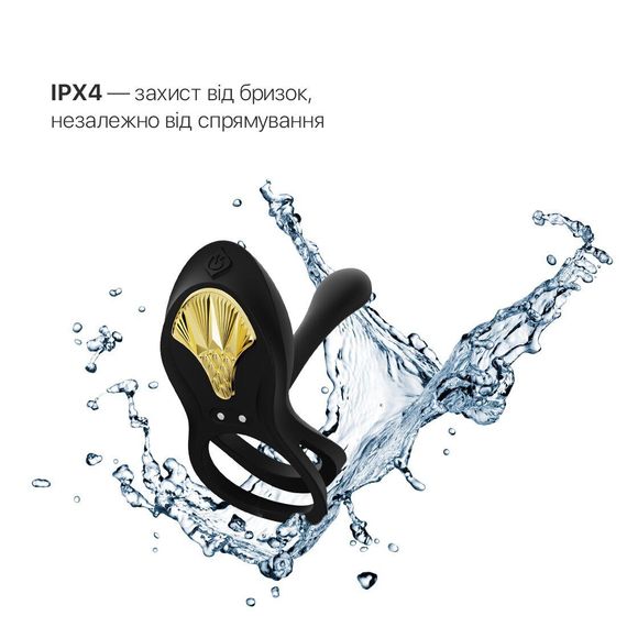 Смарт-ерекційне кільце Zalo - BAYEK Obsidian Black, подвійне з ввідною частиною, пульт ДК | Зображення 4