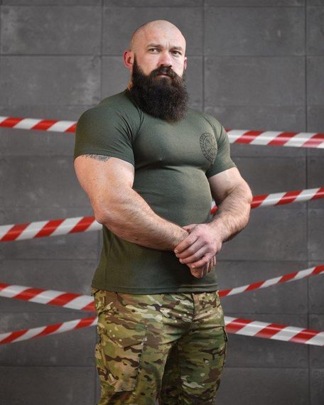 Тактична футболка потовідвід SABUR РУНИ ОЛИВА ВТ6563 | Зображення 1